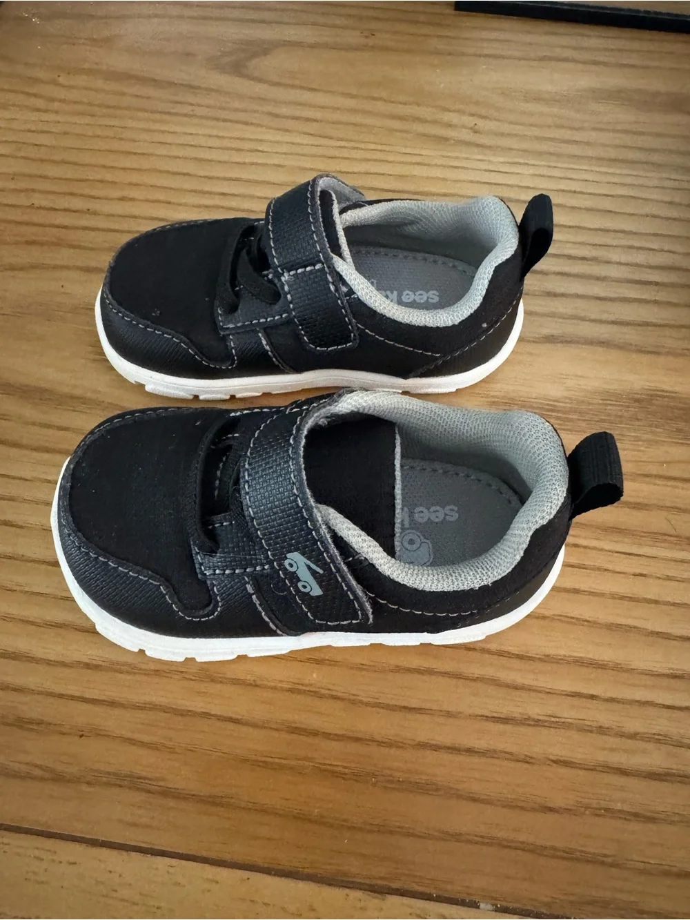 See Kai Run Black and Gray Toddler Hook-and-Loop Sneakers